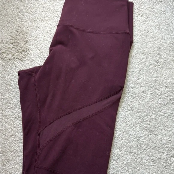 Lululemon Burgundy High-Waisted Leggings - Picture 4 of 8
